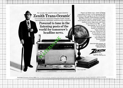 Zenith Radio Trans-Oceanic ADVERT -1967 Cutting