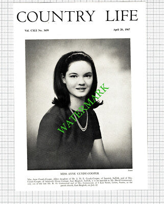 Miss Anne Cundy-Cooper Ipswich Suffolk David Greenwood Lewes - 1967 Cutting