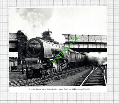Carlisle Citadel Railway Station Stanier No 46226 Duchess of Norfolk - Cutting