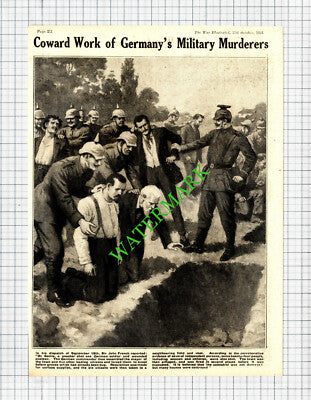 Senlis France Mayor World War One WW1 - 1914 Cutting