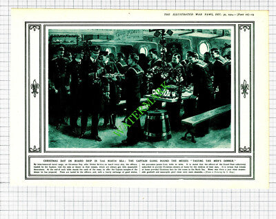 Christmas Day Navy Ship S Begg World War One -1914 Cutting / Print