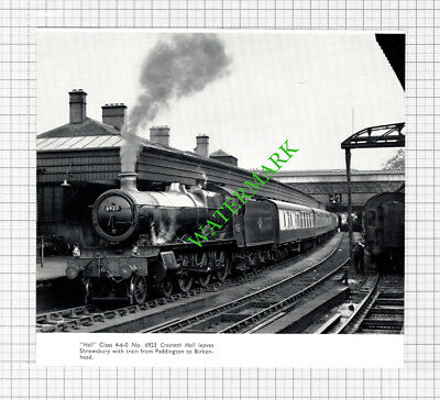 4-6-0 No 6923 Croxteth Hall Railway Engine Shrewsbury Station - Cutting