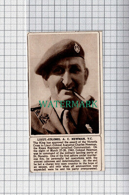 C5134) Lt Col Augustus Charles Newman Essex Regiment - 1945 SMALL Clip