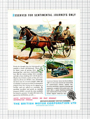 The British Motor Corporation Morris Minor Car ADVERT - 1960 Cutting