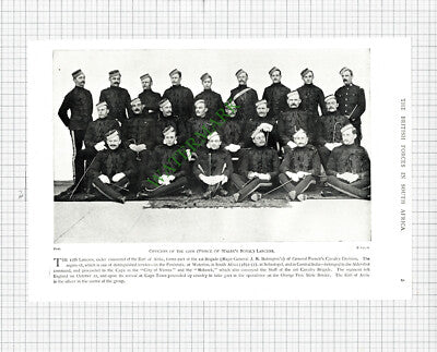 12th Prince Of Wales's Royal Lancers Earl of Airlie - c.1900 Print / Cutting