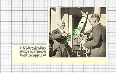 Mr C V Davidge Oakley Hunt Mr A G Adams Melchbourne Park - 1969 Cutting