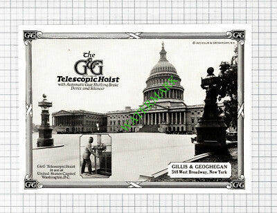 Gillis & Geoghegan Telescopic Hoist New York US Capitol Washington -1926 Cutting