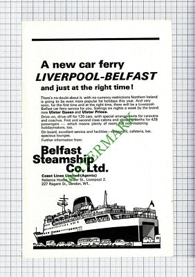 Belfast Steamship Co Ltd Advert - 1967 Clipping