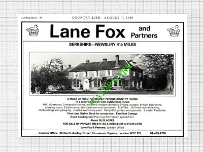 Newbury Berkshire Sale Advert - 1980 Cutting