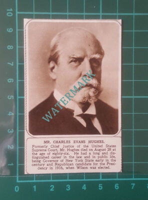 C2742) Mr Charles Evans Hughes Chief Justice Obituary - 1948 Clip SMALL!