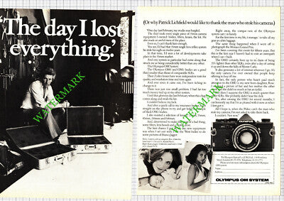 Patrick Lichfield Olympus Advert - 1977 2-Part Cutting / Print