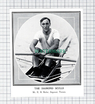 C5916) Mr E B Butler Argonaut Toronto Diamond Sculls Rowing - 1913 Cutting