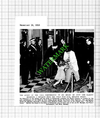 Brigitte Fossey Rialto Cinema London Massigli - 1953 Cutting