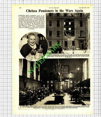 Chelsea Royal Hospital Pensioners H A Rattray World War Two WW2 -1940 Cutting