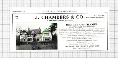 Wharfe House Wharfe Lane Henley On Thames House Sale Advert - 1966 Cutting