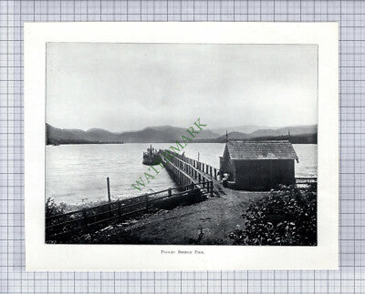 8992) Pooley Bridge Pier - c.1900 Print