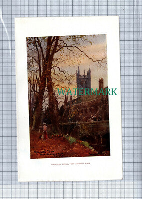 C4099) OXFORD Magdalen College / Magdalen Tower - SMALL c.1900 Book Print