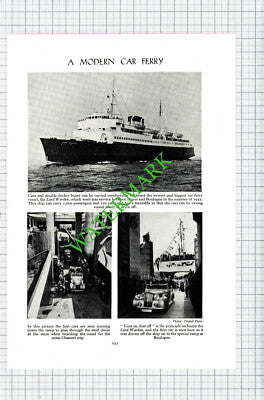 Lord Warden Car Ferry - c.1950s Cutting / Print