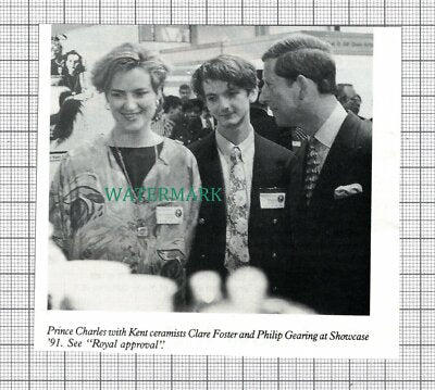 C4027) Clare Foster Philip Gearing Kent Ceramists Prince Charles Showcase 1991