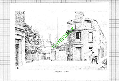 Wakefield Wood Street Cross Street - 1980s Cutting / Print