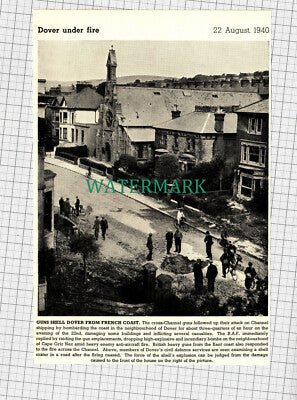 C964) Guns Shell Dover Kent World War Two Damage - c.1946 Cutting