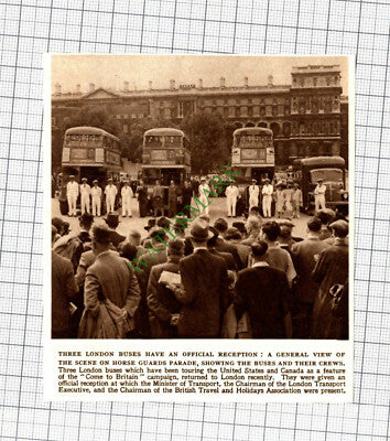 C4622) Come To Britain Tour London Buses - 1952 Cutting