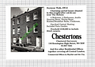 Seymour Walk London SW10 House Sale Advert - 1980 Cutting