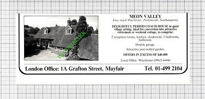 Meon Valley House Sale Advert - 1980 Cutting