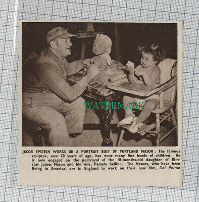 C1167) Jacob Epstein Sculptor Portland Mason James Pamela Kellino - 1950 Clip