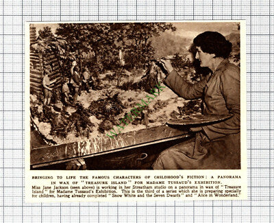 Miss Jane Jackson Streatham Madame Tussaud's Wax Sculpture - 1950 Cutting