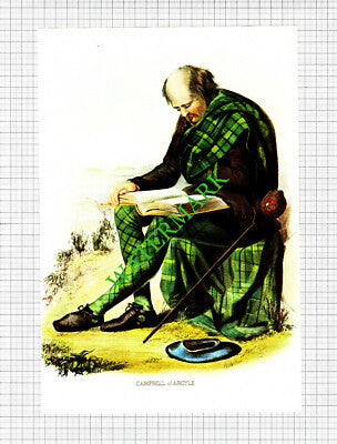 CAMPBELL OF ARGYLE Scottish Clans - c.1980 Book Print