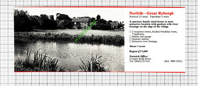 Great Ryburgh Norfolk House Sale Advert - 1988 Cutting