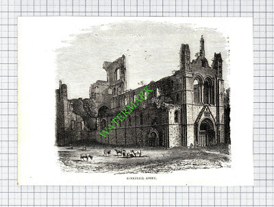 Kirkstall Abbey - c.1895 Cutting