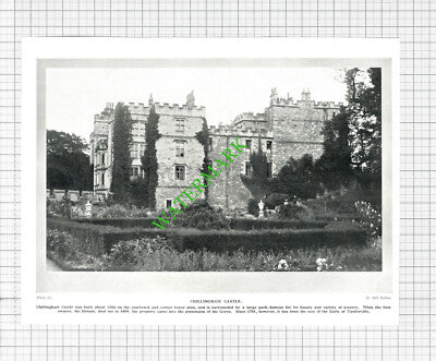 Chillingham Castle - 1920s Cutting / Print