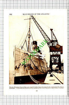 Viscount Lascelles Earl Of Harewood / Mauretania Ship - 1930s Cutting/ Print