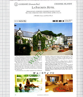 La Favorita Hotel Fermain Bay Guernsey Simon & Helen Wood - 2001 Cutting