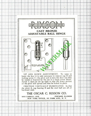 The Oscar C Rixson Co Chicago New York America -1926 Small Cutting