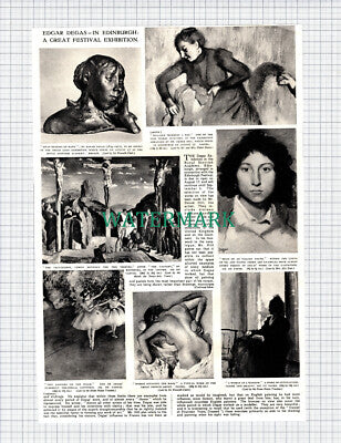 X786) Edgar Degas Exhibition Royal Scottish Academy Edinburgh - 1952 Clip