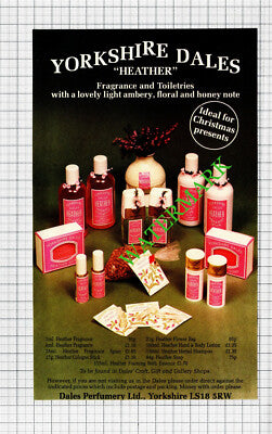 Dales Perfumery HEATHER Advert - 1986 Cutting