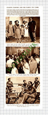X2020) Ex King Farouk Egypt Prince Farouk Fuad Capri - 1952 Cutting
