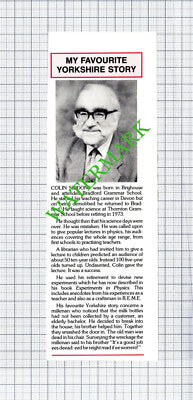 Colin Siddons Brighouse Yorkshire Teacher - 1988 Cutting