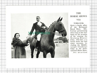 C5488) Mrs Coriat Torloisk Horse / Duchess of Norfolk Prince Prudent - 1955 Clip