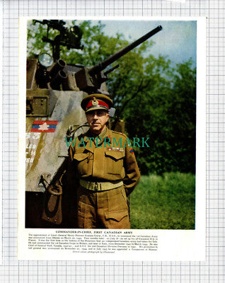 Lieut General Henry Duncan Graham Crerar WW2 - c.1947 Cutting/ Print