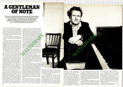 Sir Colin Davis Music Director Covent Garden - 1982 Article