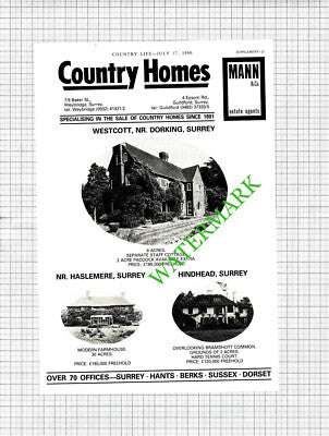 Westcott Dorking Surrey House Sale Advert - 1980 Cutting
