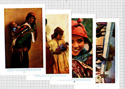 Tunisia Tunisian People Rabbi Beduin Camels - c.1950s Book Prints