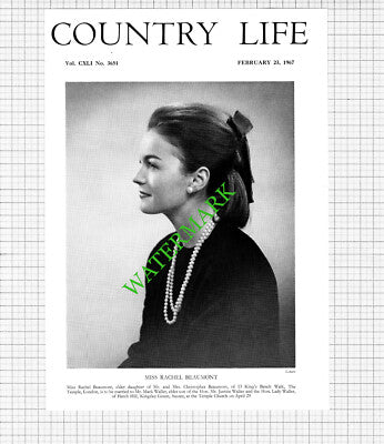 Miss Rachel Beaumont Temple London Mark Waller Kingsley Green - 1967 Cutting
