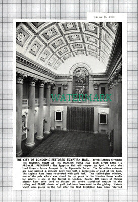 C3625) Mansion House Egyptian Hall London - 1950 Clip
