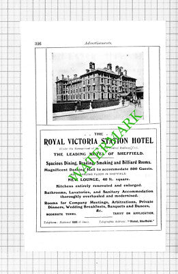 Grand Hotel Sheffield Enselmoz / Royal Victoria Station Advert - 1912 Cutting