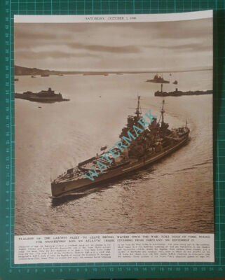 (X434) HMS DUKE OF YORK Ship Leaves Portland - 1948 Clip